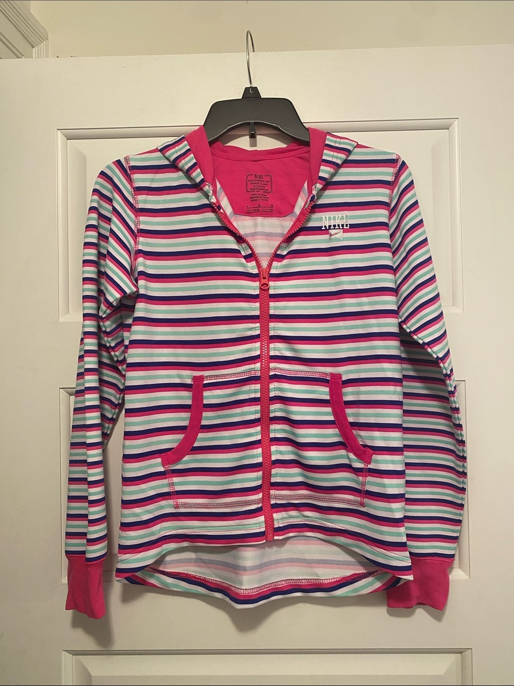Girls Nike striped zip jacket